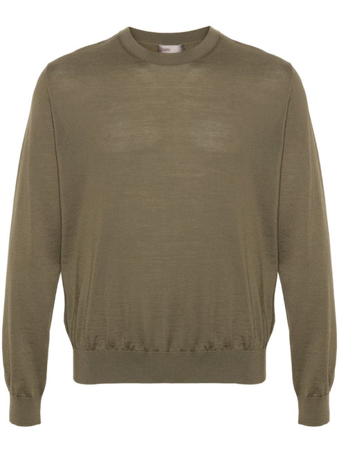 logo-plaque crew-neck jumper
